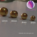 8mm 10mm 12mm round brass bead brass spacer beads natural brass color